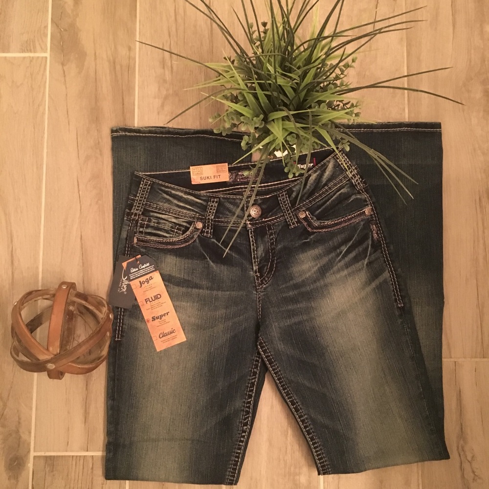 Silver Suki Jeans